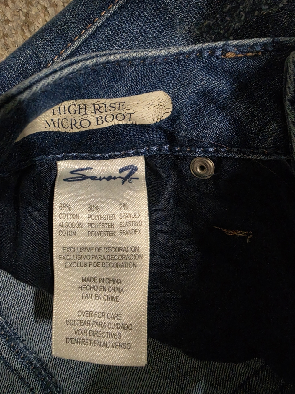 Seven7 High Rise Micro Boot Jeans - Picture 4 of 5